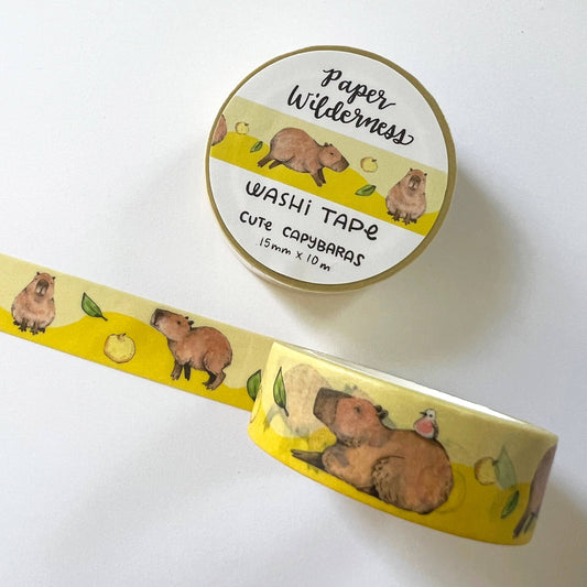 Capybara and Yuzu 15mm Washi Tape