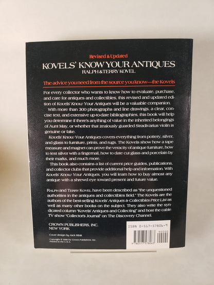 Kovels' Know Your Antiques, Revised and Updated, 1990 - Paperback