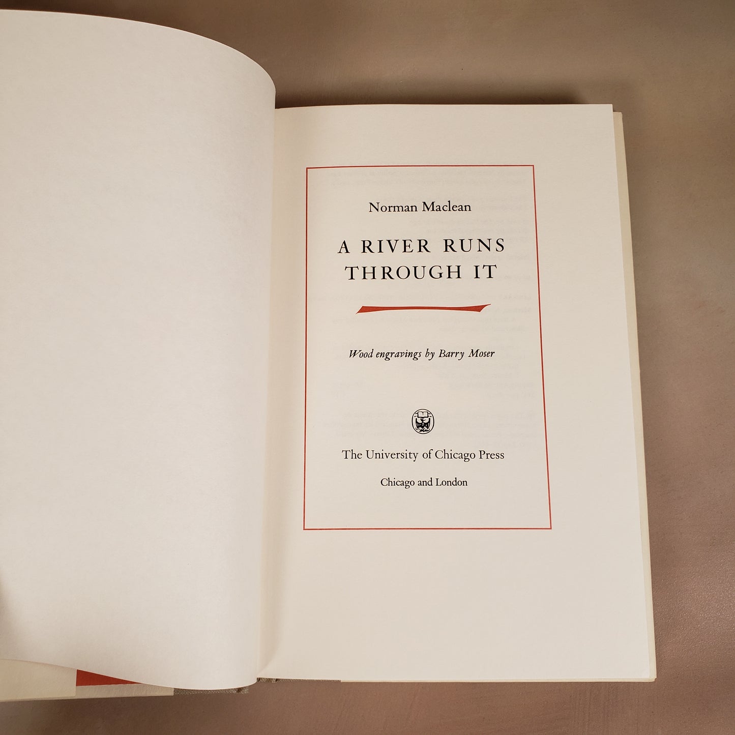 A River Runs Through It - 1989 Illustrated Hardcover