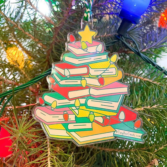 "Bookmas" Book Lover Christmas Tree Acrylic Ornament