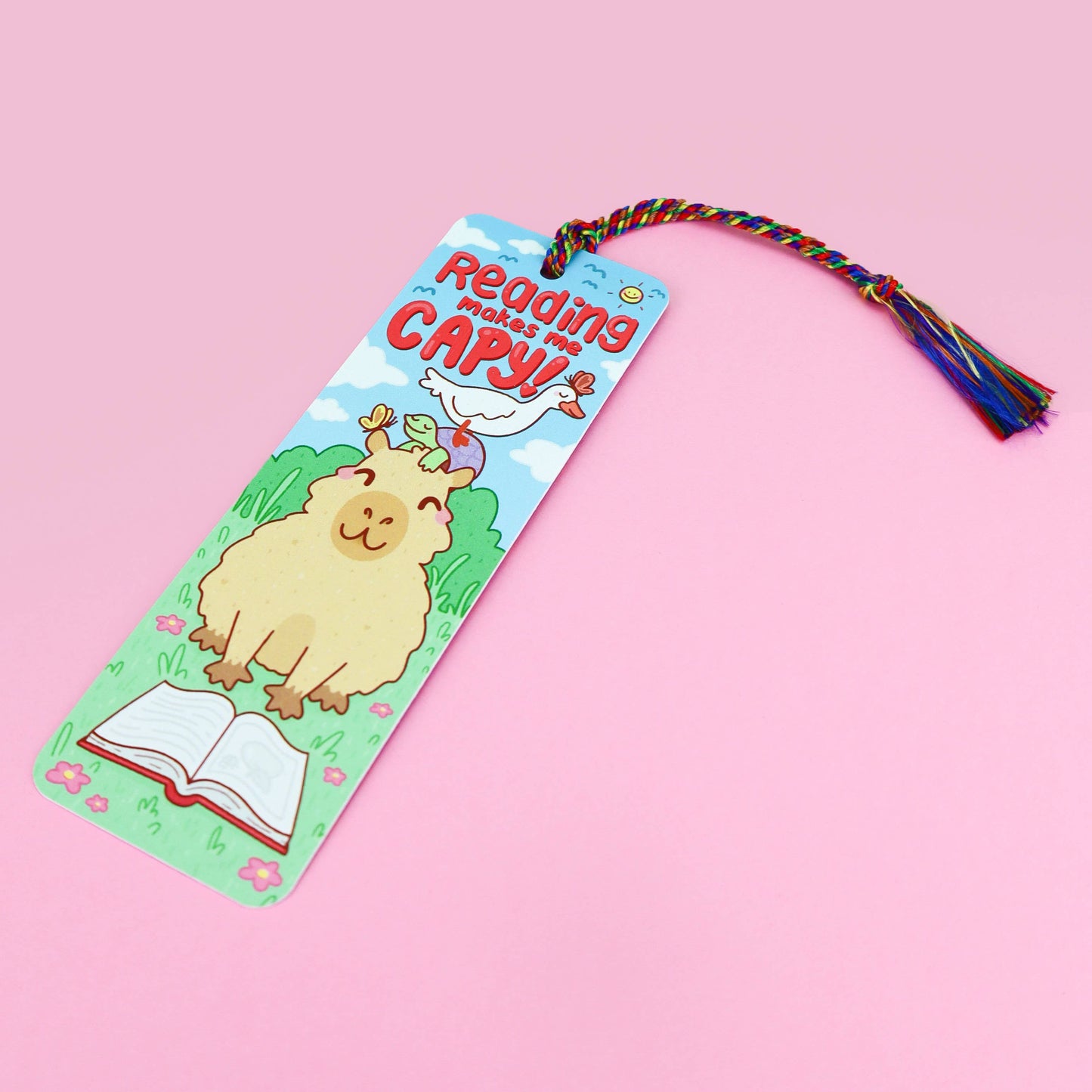 "Reading Makes Me Capy" Capybara Bookmark with Tassel