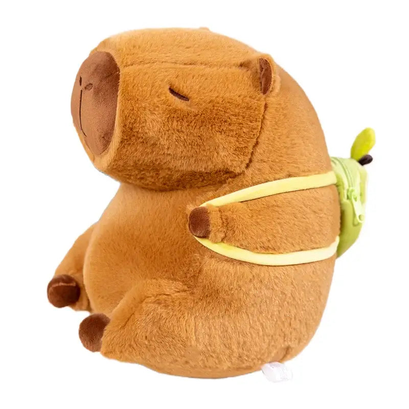 Capybara With Avocado Backpack Plush