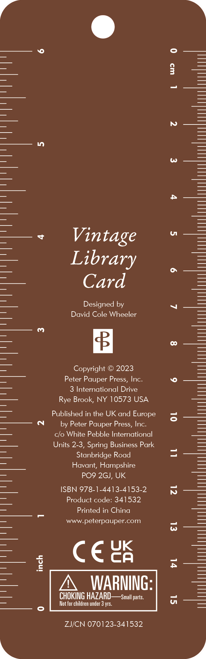 Vintage Library Card Beaded Bookmark