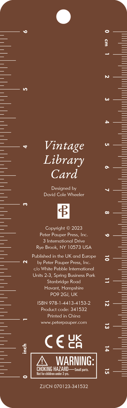 Vintage Library Card Beaded Bookmark