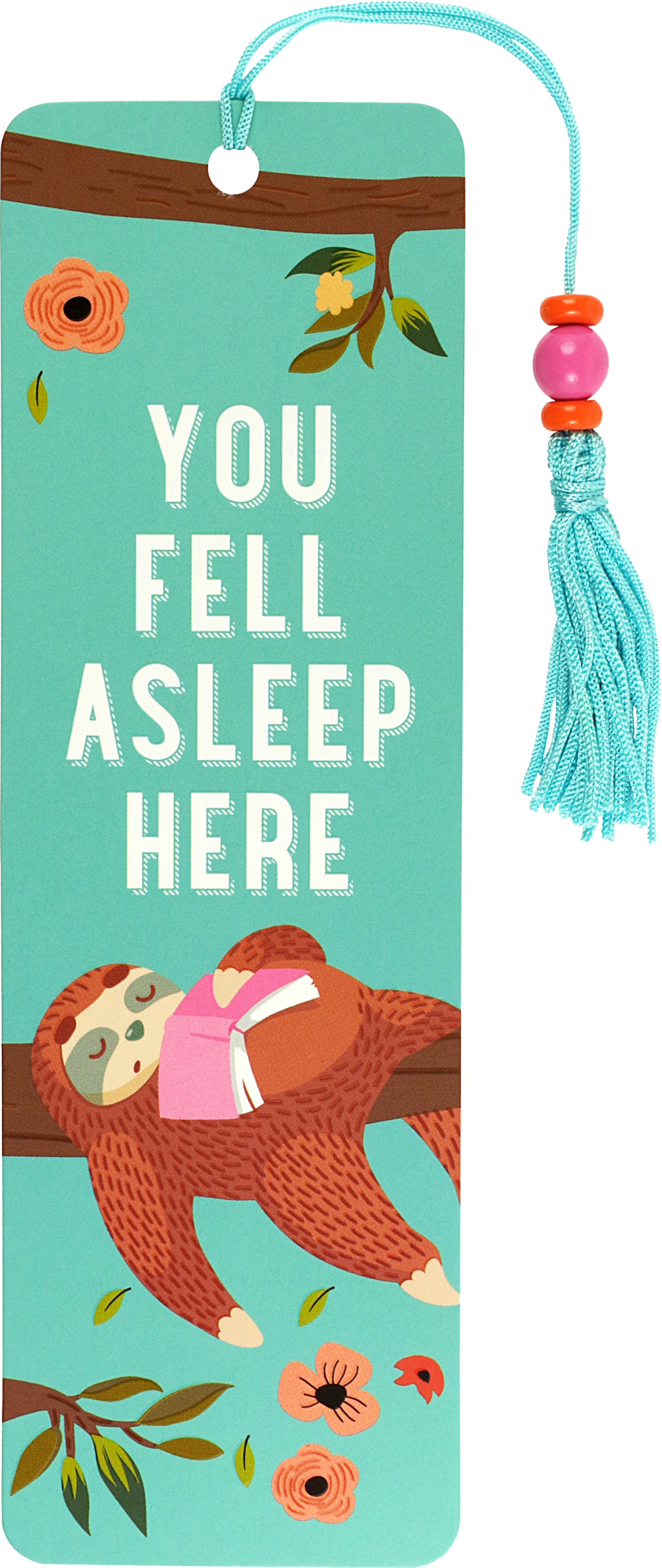 "You Fell Asleep Here" - Sloth Beaded Bookmark