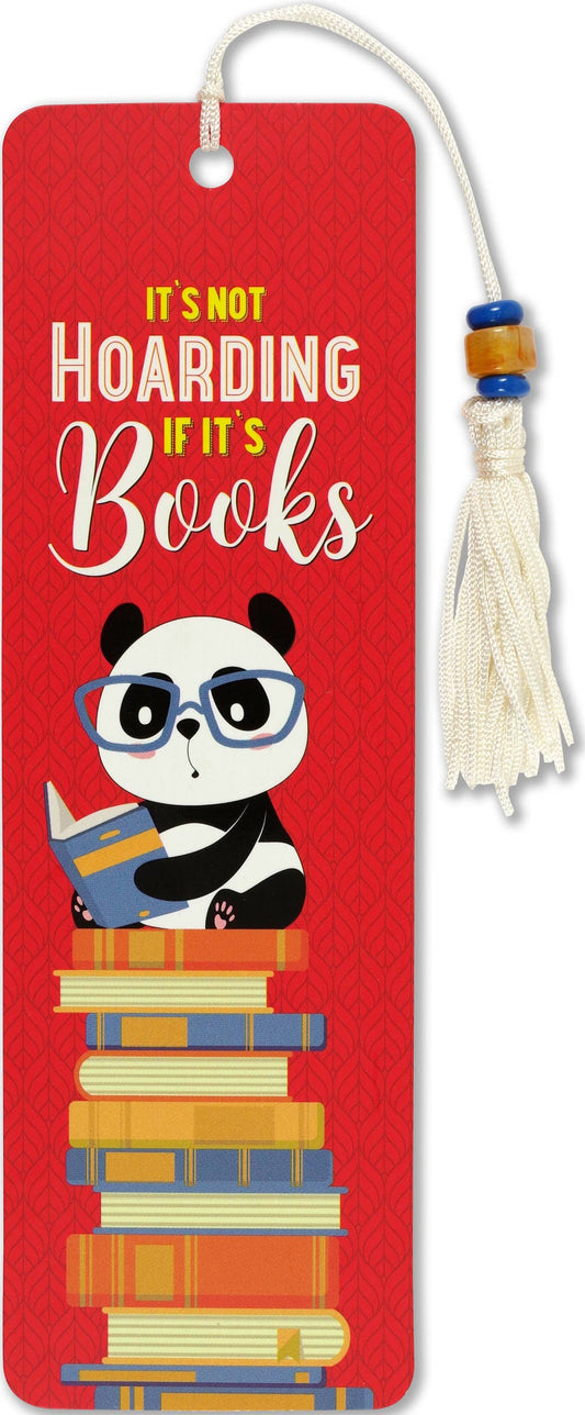 "It's Not Hoarding If It's Books" Beaded Bookmark