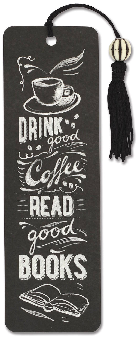 Coffee & Books Beaded Bookmark